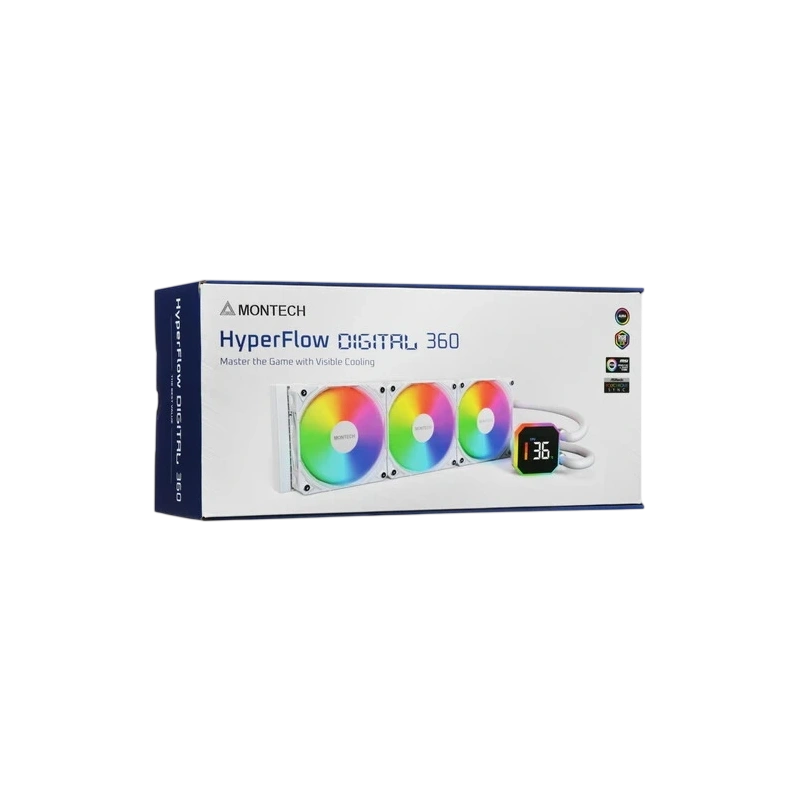 Система жидкостного охлаждения для процессора Montech HYPERFLOW DIGITAL 360 (W) White