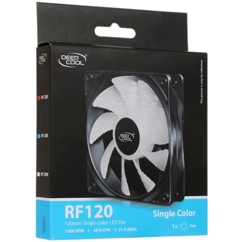 Вентилятор для корпуса Deepcool RF120B LED Blue DP-FLED-RF120-BL документация, комплект крепежа