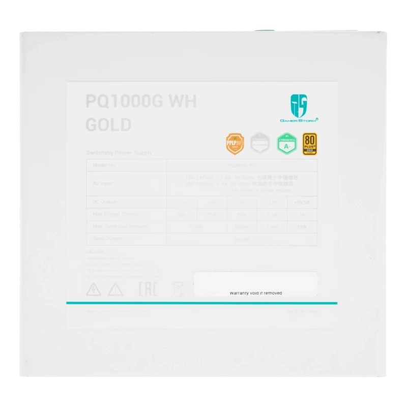 Блок питания Deepcool 1000W GAMERSTORM PQ1000G WH 16 Pin (PCIe 5.0 Connector Cable Details)