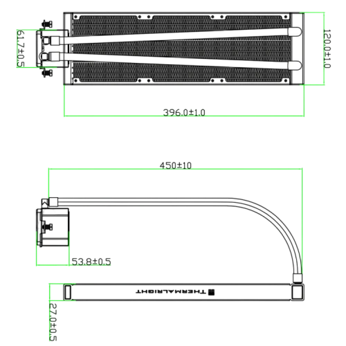 Система жидкостного охлаждения для процессора Thermalright Frozen Prism 360 ARGB Black (TRFP360AB)
