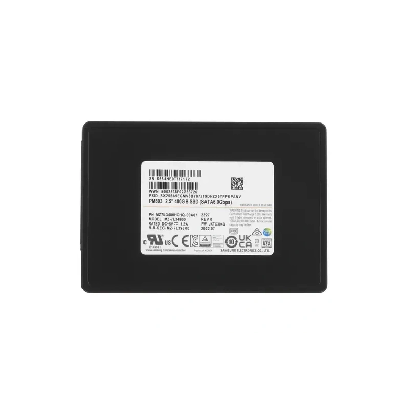Твердотельный накопитель Samsung 480 Gb ENTERPRISE PM893 (MZ7L3480HCHQ-00A07) BOX