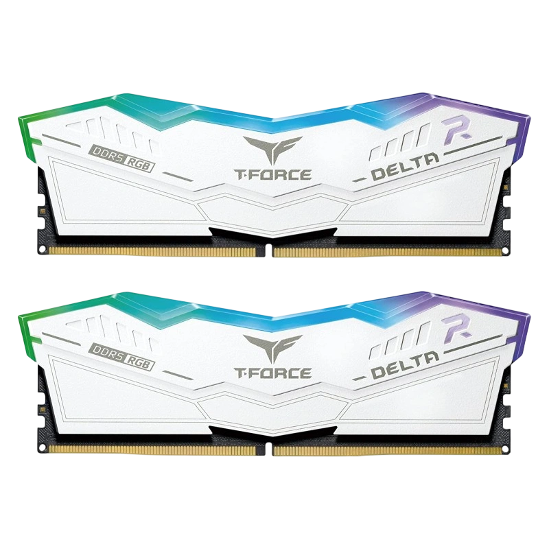 Оперативная память 32 Gb 7600 MHz Team Group T-FORCE DELTA RGB White (FF4D532G7600HC36DDC01)