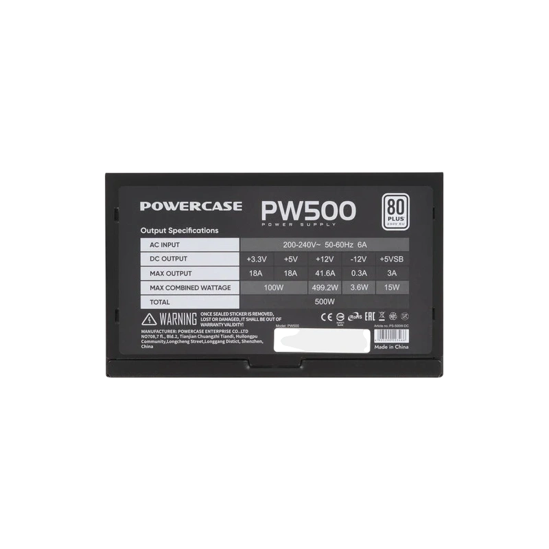 Блок питания Powercase 500W PW500 Black (PS-500W-DC)