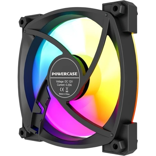 Вентилятор для корпуса Powercase (M55MR-12 ARGB) Black комплект крепежа