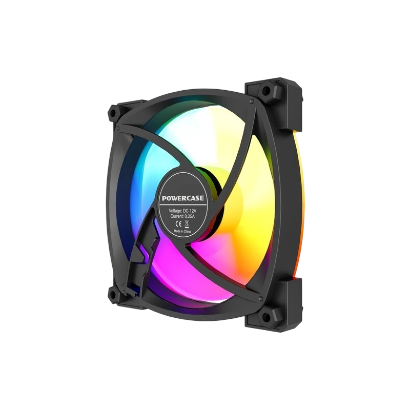 Вентилятор для корпуса Powercase (M55MR-12 ARGB) Black комплект крепежа