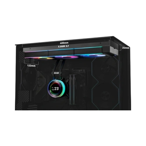 Система жидкостного охлаждения для процессора Lian Li HydroShift II LCD-C 360R GHS2LCD36RB ARGB Black (G89.GHS2LCD36RB.R0)