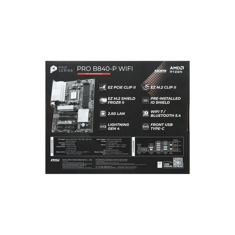 Материнская плата MSI PRO B840-P WIFI
