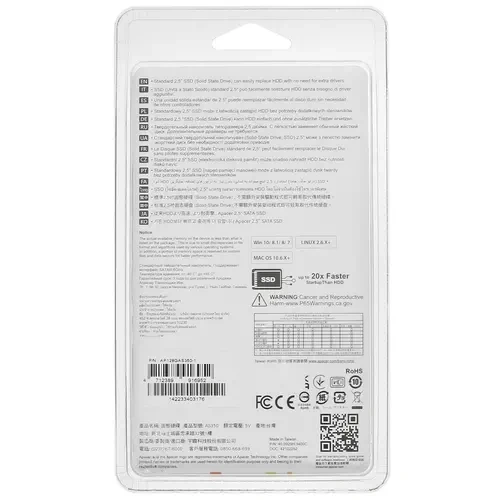 Твердотельный накопитель Apacer 128 Gb AS350 PANTHER (AP128GAS350-1) BOX