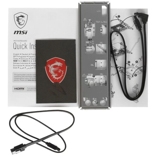 Материнская плата MSI A520M PRO x кабель SATA, диск с ПО, документация, задняя планка