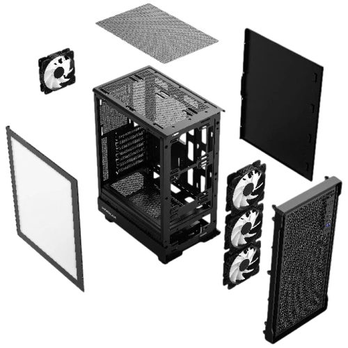 Компьютерный корпус Powercase Mistral PA5B FRGB TG Black (CMOAB-L4)