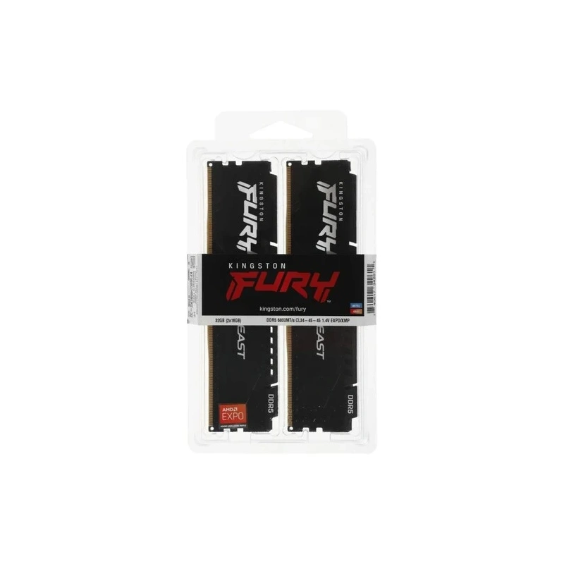 Оперативная память 32 Gb 6800 MHz Kingston FURY Beast Black (KF568C34BBEK2-32)