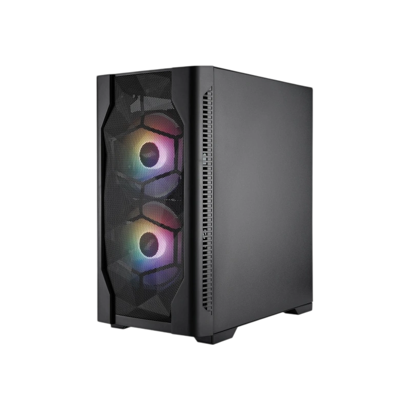 Компьютерный корпус 1STPLAYER DK D4-M FRGB Black (D4-M-BK-2F1P-1F1)