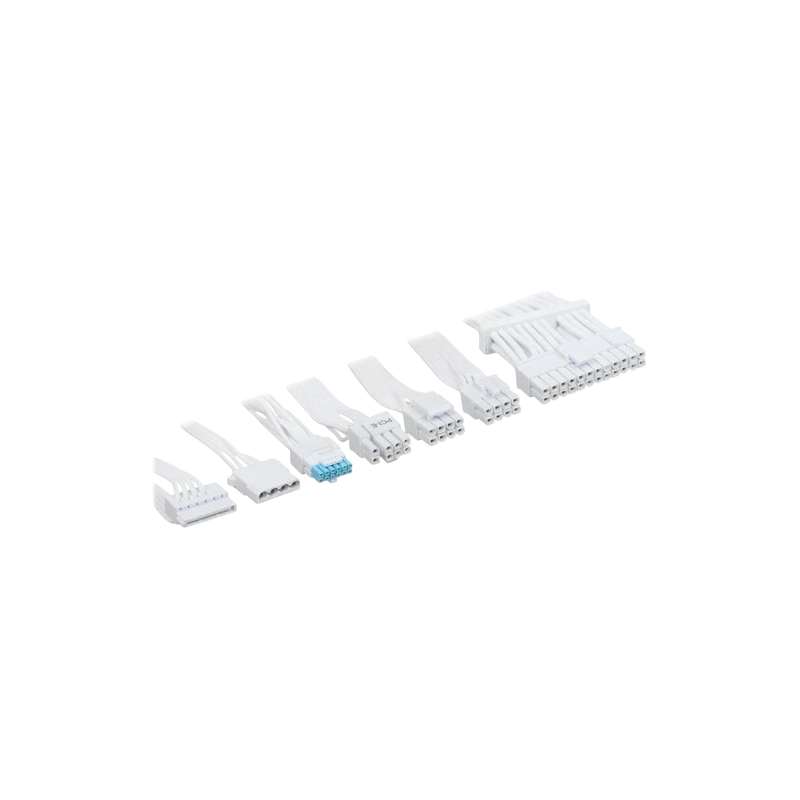 Блок питания Lian Li 750W SP750 V2 White (G9P.SP0750G.W000.RU) 16 Pin (PCIe 5.1 Connector Cable Details) документация, кабельные стяжки, комплект кабелей, комплект крепежа