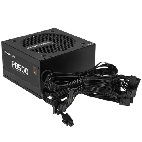 Блок питания Powercase 500W PB500 Black (PS-500B-DC) документация, комплект крепежа
