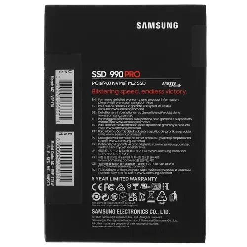 Твердотельный накопитель Samsung 1000 Gb 990 PRO (MZ-V9P1T0BW)