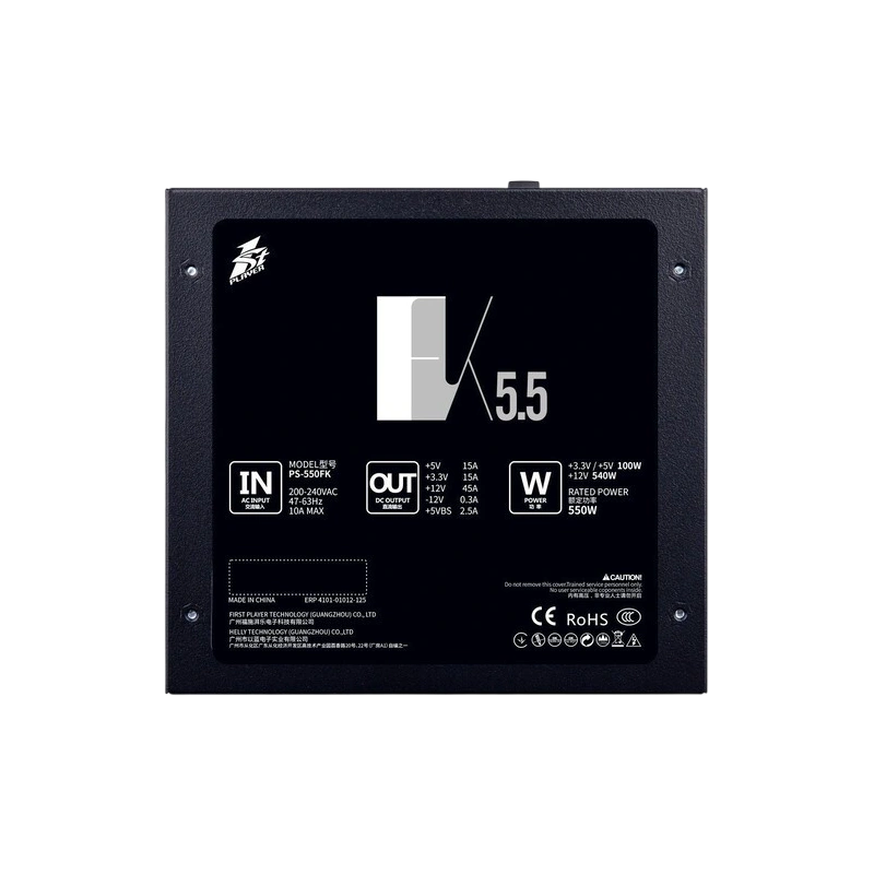 Блок питания 1STPLAYER 550W FK Black (PS-550FK)