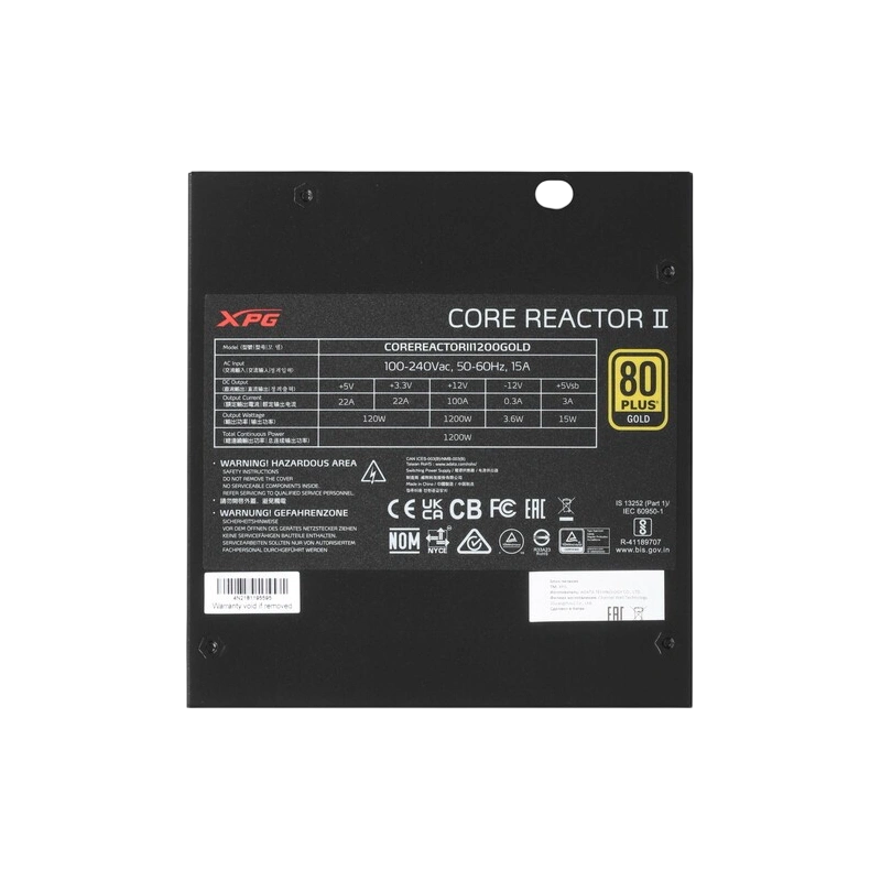 Блок питания ADATA XPG 1200W CORE REACTOR II 1200 (COREREACTORII1200G-BKCEU) 16 Pin (PCIe 5.0 Connector Cable Details)