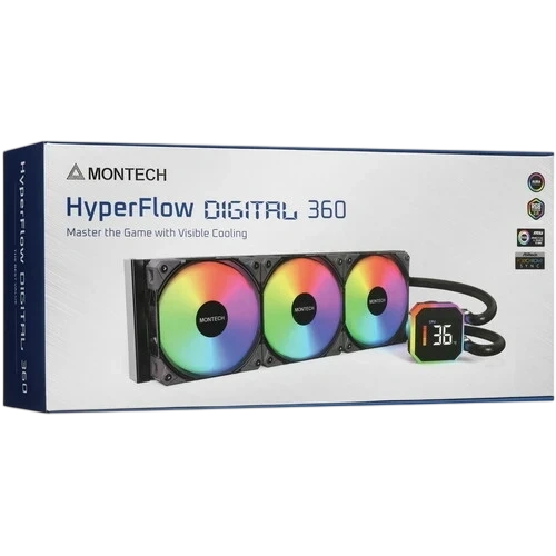 Система жидкостного охлаждения для процессора Montech HYPERFLOW DIGITAL 360 (B) Black