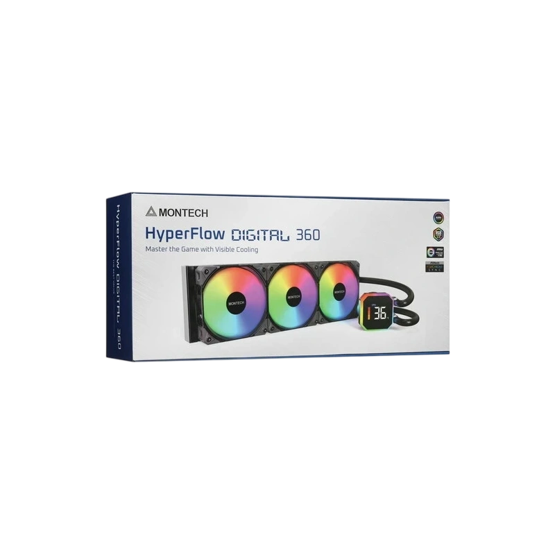 Система жидкостного охлаждения для процессора Montech HYPERFLOW DIGITAL 360 (B) Black