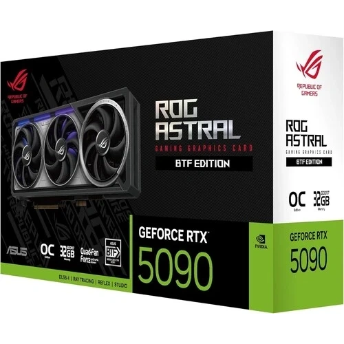 Видеокарта ASUS (ROG-ASTRAL-RTX5090-O32G-BTF-GAMING) GeForce RTX 5090 32GB ROG ASTRAL OC (90YV0NF0-M0NA00)