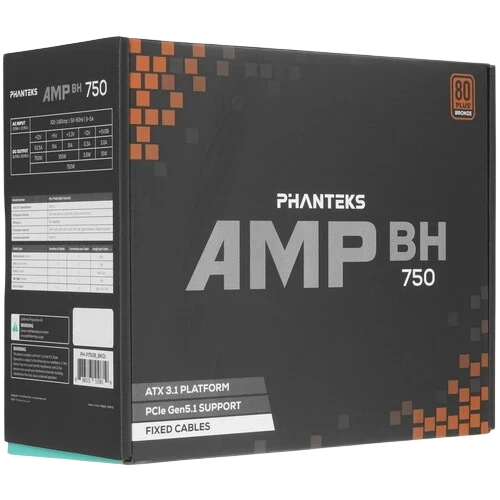 Блок питания PHANTEKS 750W AMP BH Black (PH-P750B_BK01) 16 Pin (PCIe 5.0 Connector Cable Details)