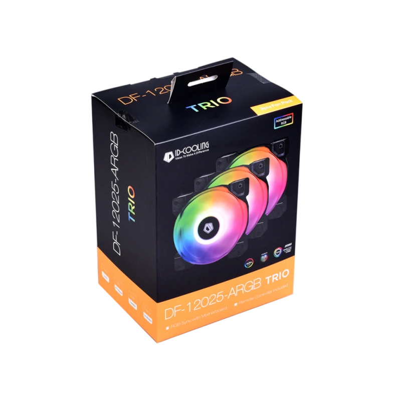 Вентилятор для корпуса ID-COOLING DF-12025-ARGB TRIO PWM ARGB
