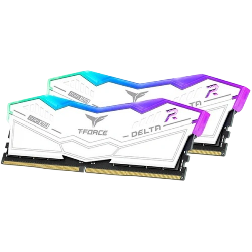 Оперативная память 32 Gb 7600 MHz Team Group T-FORCE DELTA RGB White (FF4D532G7600HC36DDC01)