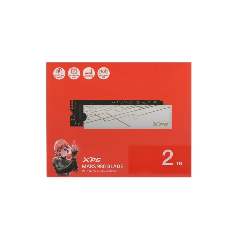 Твердотельный накопитель ADATA XPG 2000 Gb MARS 980 BLADE (SMAR-980B-2TCS) BOX
