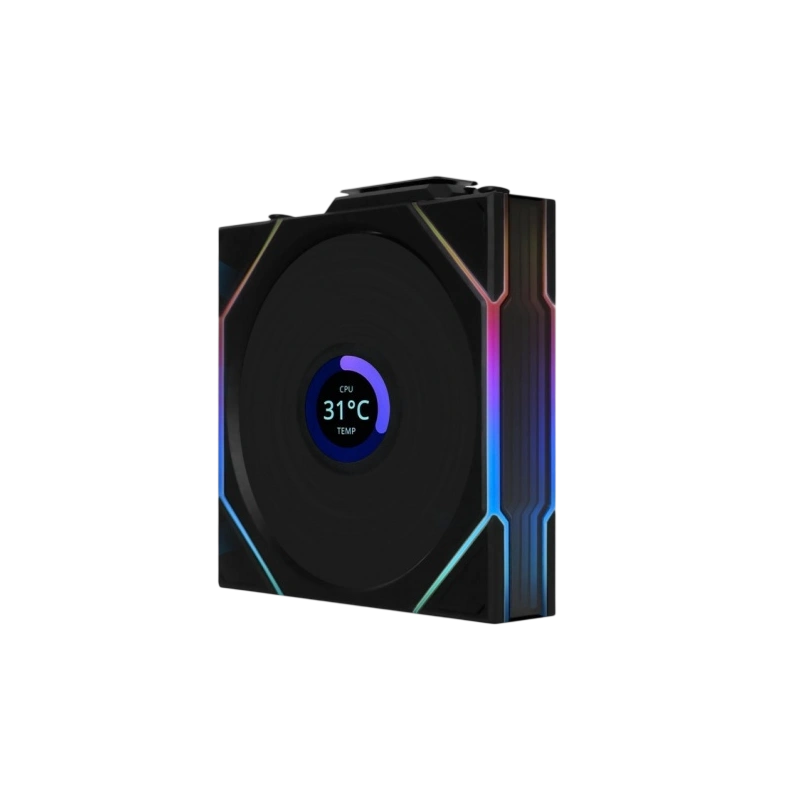 Комплект вентиляторов для корпуса Lian Li UNI FAN TL WIRELESS LCD 120 12TLLCD1W3B ARGB Black (G99.12TLLCD1W3B.R0)
