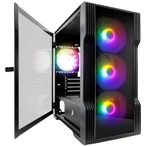 Компьютерный корпус 1STPLAYER TRILOBITE T3-G TG Black (T3-G-BK-4F1)