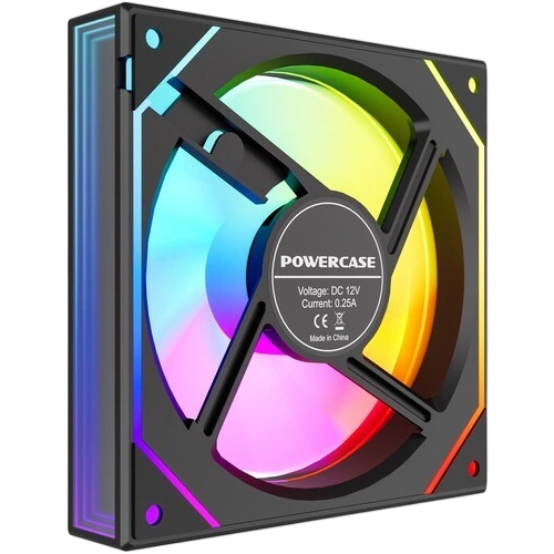 Вентилятор для корпуса Powercase (M52-12 ARGB) Black комплект крепежа