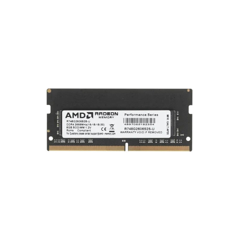 Оперативная память 8 Gb 2666 MHz AMD R7 PERFOMANCE SERIES Black (R748G2606S2S-U)