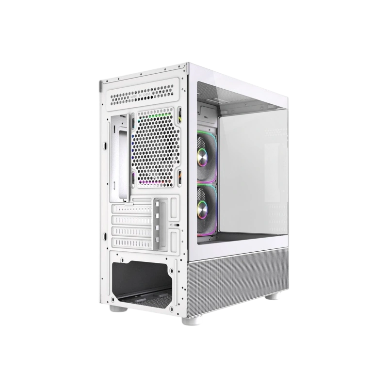 Компьютерный корпус Powercase Vision Micro M2 TG ARGB White (CVMWM2-A3)