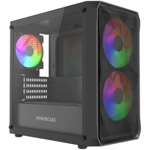 Компьютерный корпус Powercase Mistral Micro A3B ARGB V2 ARGB Black (CMMAB-A3-V2)