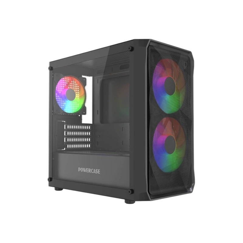 Компьютерный корпус Powercase Mistral Micro A3B ARGB V2 ARGB Black (CMMAB-A3-V2)