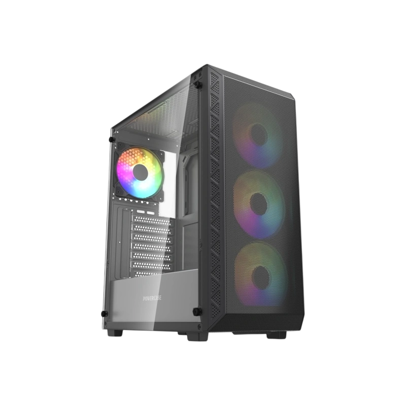 Компьютерный корпус Powercase Mistral S4B TG ARGB Black (CMSB-A4)