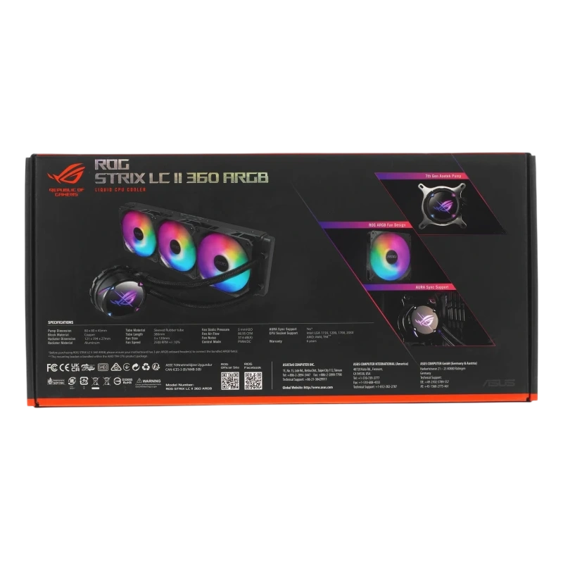 Система жидкостного охлаждения для процессора ASUS ROG STRIX LC II 360 ARGB 90RC00F1-M0UAY4