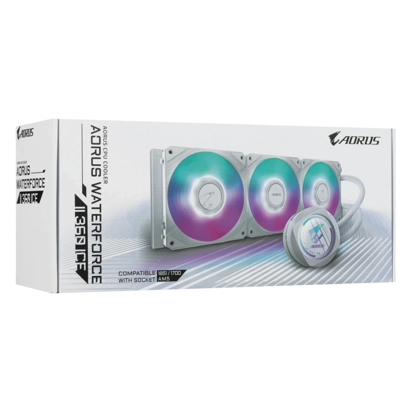 Система жидкостного охлаждения для процессора Gigabyte AORUS WATERFORCE II 360I White