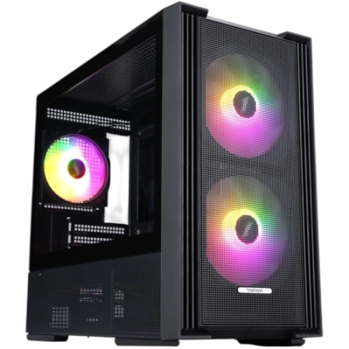 Компьютерный корпус 1STPLAYER AU6 ARGB Black (AU6-BK-2FA7-14-2FA7R-1FA7)