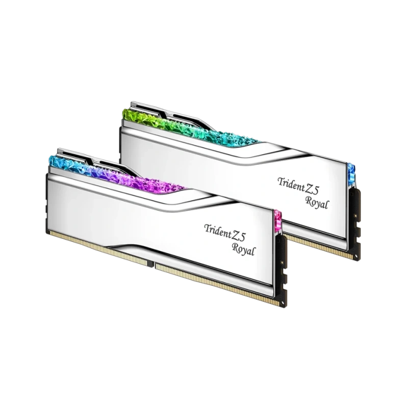 Оперативная память 32 Gb 6000 MHz G.Skill TRIDENT Z5 ROYAL RGB Silver (F5-6000J2836G16GX2-TR5S)