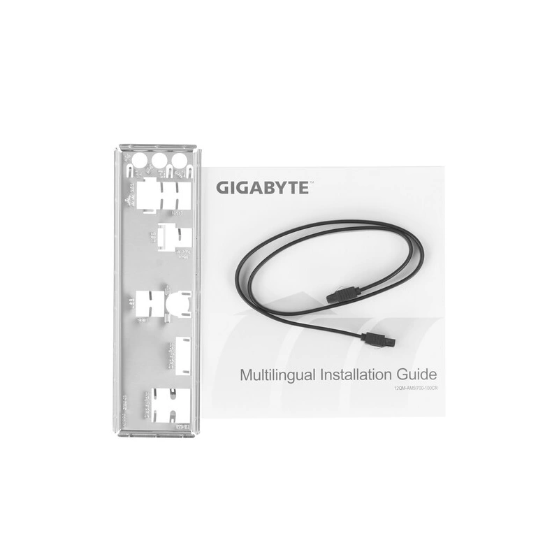 Материнская плата Gigabyte B650M D3HP документация, задняя планка, кабель SATA