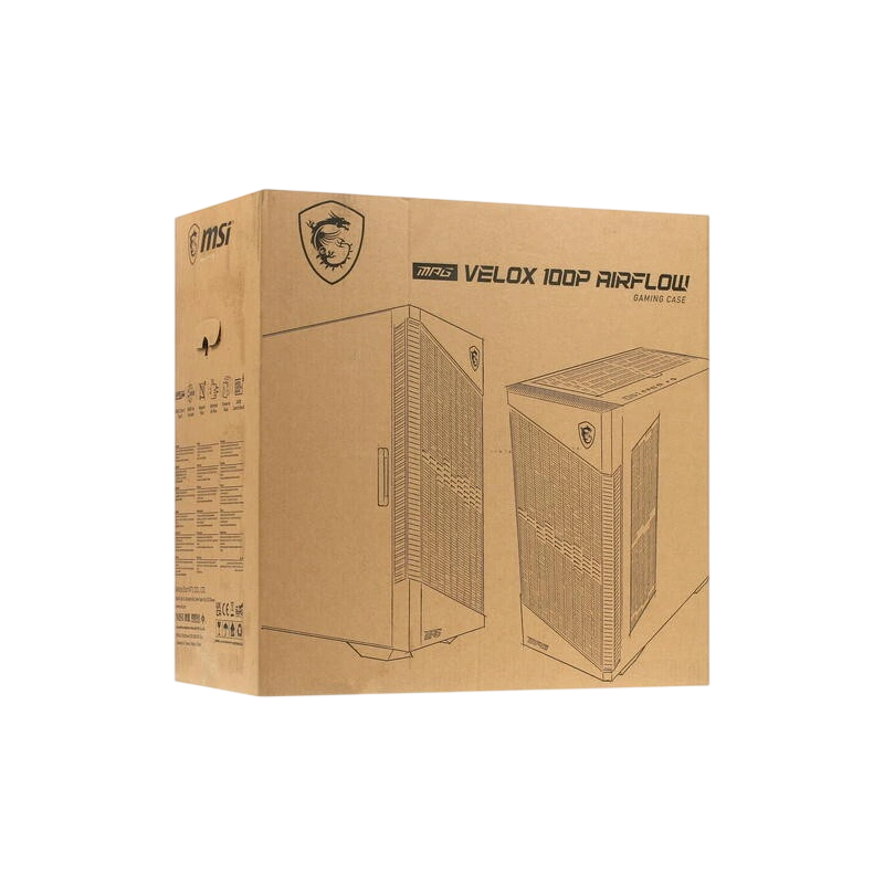 Компьютерный корпус MSI MPG VELOX 100P AIRFLOW ARGB TG (306-7G18P21-809) документация
