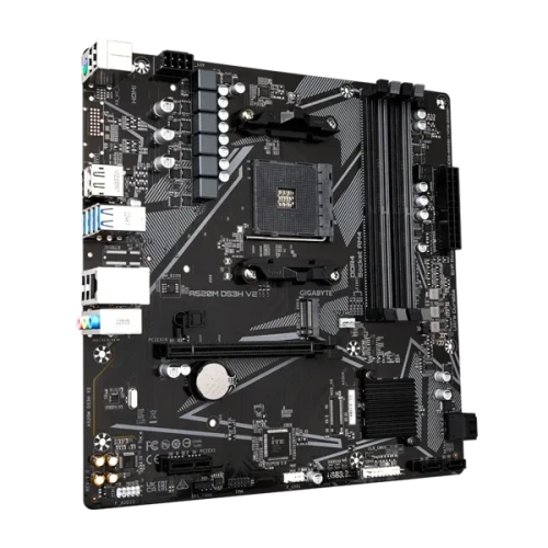 Материнская плата Gigabyte A520M DS3H V2 документация, задняя планка