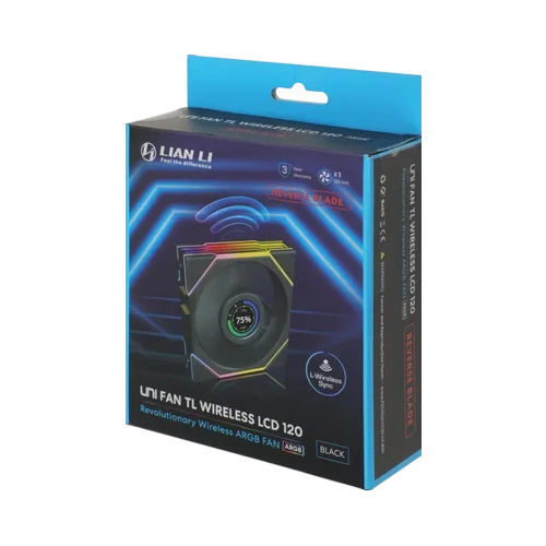 Вентилятор для корпуса Lian Li UNI FAN TL WIRELESS LCD 120 Reverse Blade 12RTLLCD1W1B ARGB Black (G99.12RTLLCD1W1B.R0)
