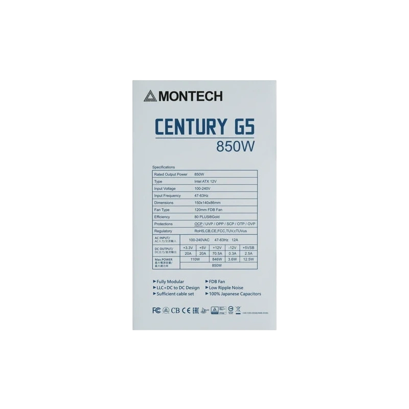 Блок питания Montech 850W CENTURY G5 (CENTURYG5850) 16 Pin (PCIe 5.0 Connector Cable Details)