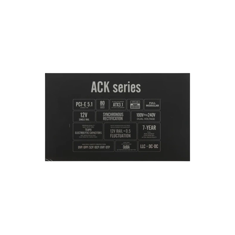 Блок питания 1STPLAYER 850W ACK GOLD Black (HA-850BA2-BK) 16 Pin (PCIe 5.0 Connector Cable Details) документация, кабельные стяжки, комплект кабелей, комплект крепежа