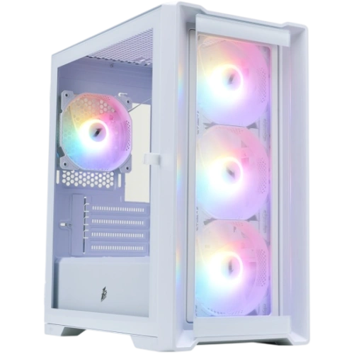 Компьютерный корпус 1STPLAYER TRILOBITE T4-G GLASS FRGB White (T4-G-WH-4F1-W)