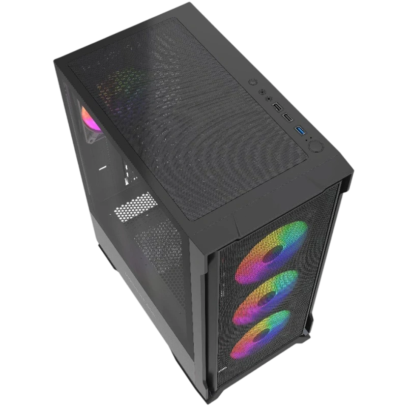 Компьютерный корпус Powercase Mistral AZ4B ARGB TG Black (CMAZB-A4)