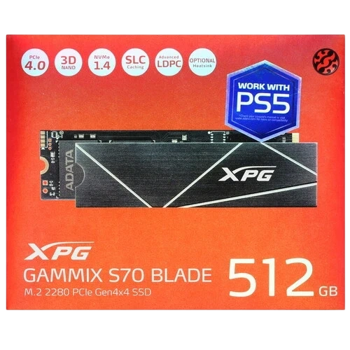 Твердотельный накопитель ADATA XPG 512 Gb Blade S70 (AGAMMIXS70B-512G-CS)
