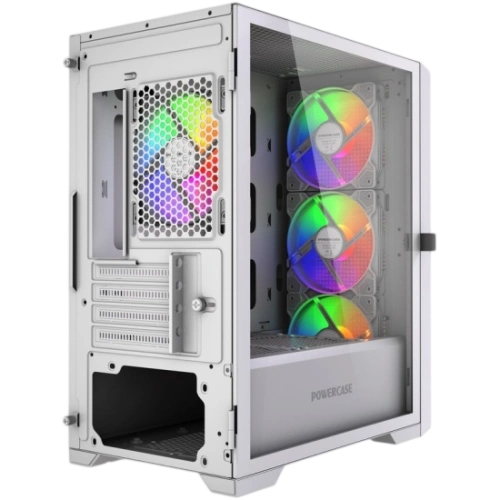 Компьютерный корпус Powercase ALISIO Micro X4W V2 LE ARGB White (CAMCXW-A4-LE)